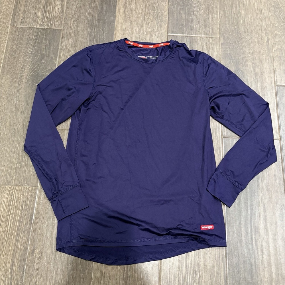 Wrangler Mens blue long sleeve workware shirt size Medium